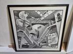 M.C. Escher - Relativiteit - Ingelijste Poster, Antiek en Kunst, Kunst | Etsen en Gravures, Ophalen