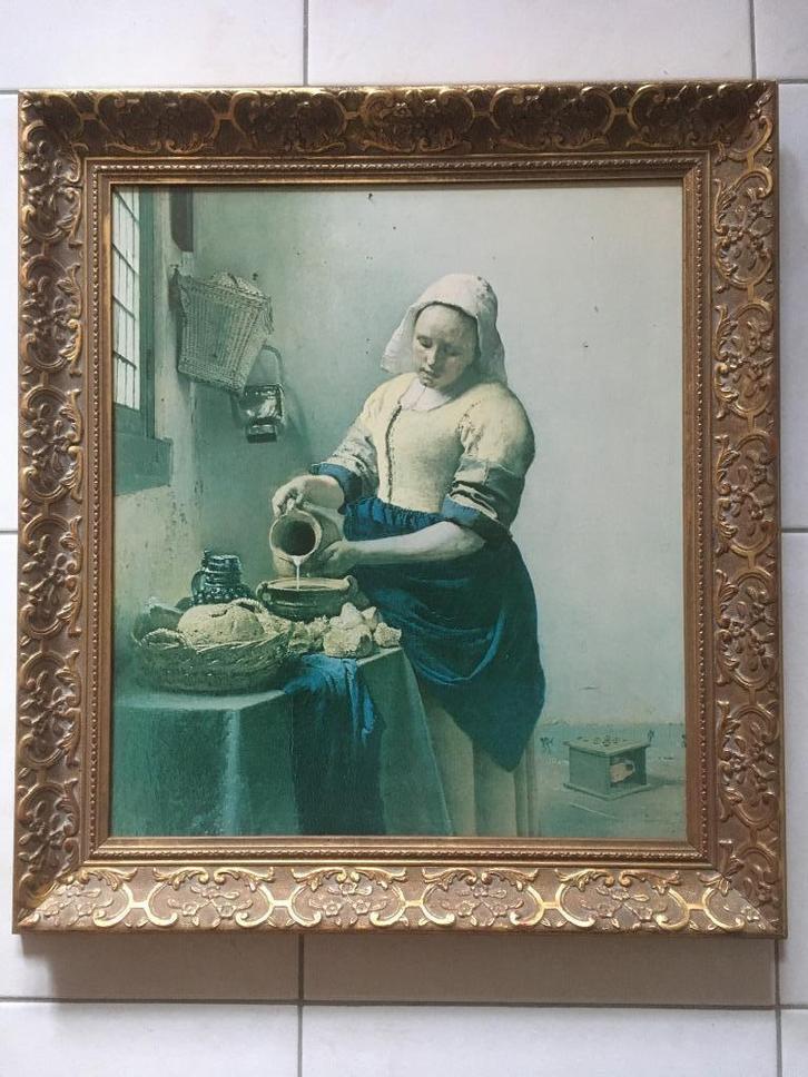 Schilderijlijst, goud, barok, vintage, Huis en Inrichting, Woonaccessoires | Lijsten, Gebruikt, 50 tot 75 cm, 50 tot 75 cm, Hout