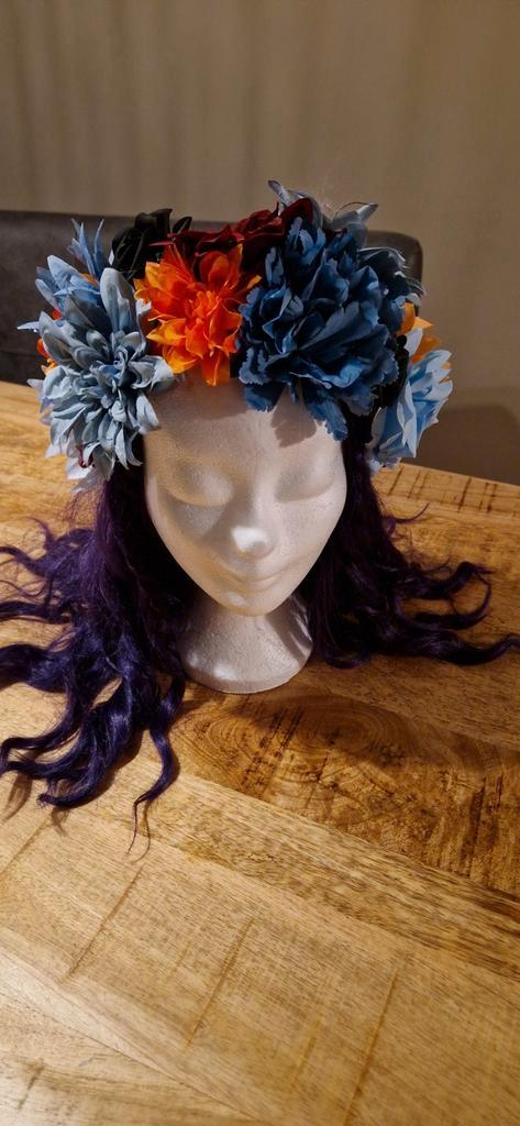 Bloemenkrans handgemaakt carnaval, Kleding | Dames, Carnavalskleding en Feestkleding, Nieuw, Carnaval, Ophalen of Verzenden