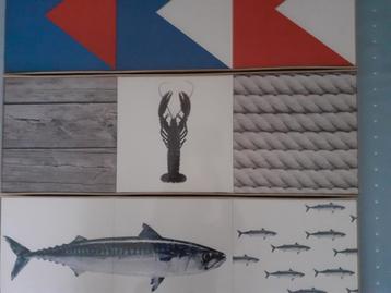 PJATTERYD, driedelige canvas wandkunstprint collectie IKEA beschikbaar voor biedingen