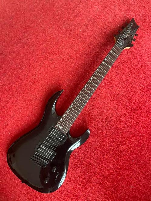7 string gitaar met scalloped nek, Muziek en Instrumenten, Snaarinstrumenten | Gitaren | Elektrisch, Zo goed als nieuw, Ibanez