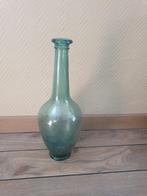 Mooie oude grote fles/vaas met een blauwe gloed, Ophalen of Verzenden