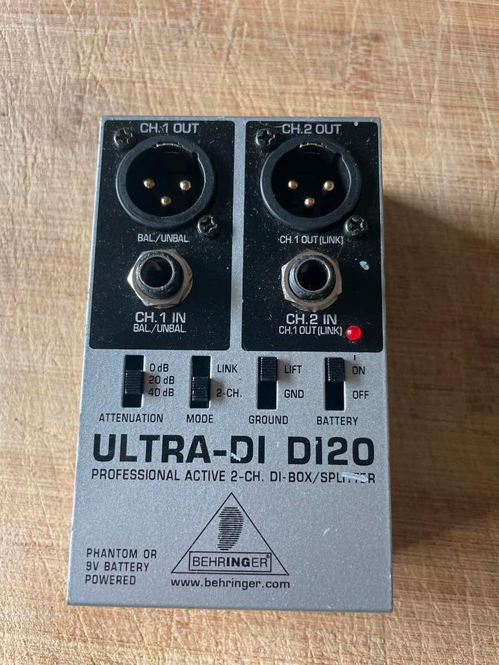 Behringer Ultra-DI DI20 - Direct Injectie Box, Muziek en Instrumenten, Overige Muziek en Instrumenten, Gebruikt, Ophalen of Verzenden