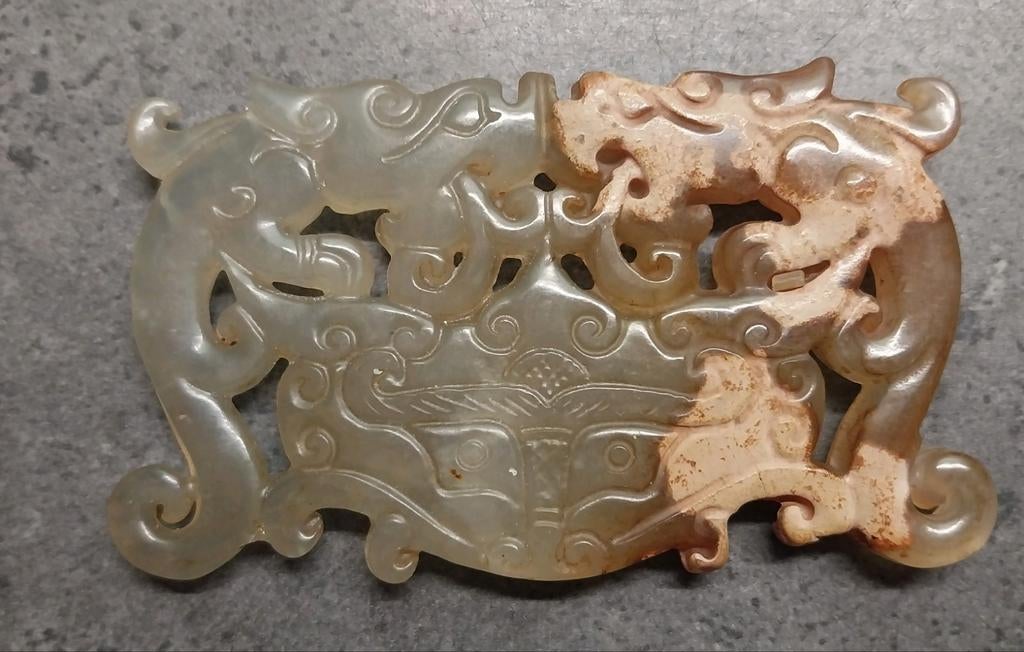 Chinees amulet  , 2 x draak  ( nr 4, Verzenden