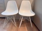 Set van 2 moderne witte stoelen!, Ophalen of Verzenden, Gebruikt, Wit