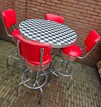 FIFTIES SIXTIES AMERIKAANSE BARKRUKKEN BEL AIR BAR TAFEL, Huis en Inrichting, Barkrukken, Ophalen, 60 tot 90 cm, Met voetsteun