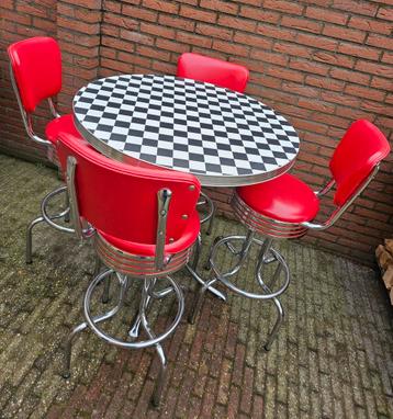 FIFTIES SIXTIES AMERIKAANSE BARKRUKKEN BEL AIR BAR TAFEL  beschikbaar voor biedingen
