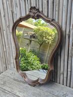 Vintage - Spiegel - Kuifspiegel -Kunststof houtlook - Bruin, Minder dan 50 cm, Gebruikt, Ophalen of Verzenden, Minder dan 100 cm