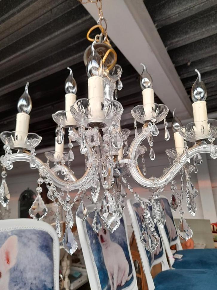 Adv 26 mooie kristallen kroon luchter, Huis en Inrichting, Lampen | Kroonluchters, Zo goed als nieuw, Ophalen of Verzenden