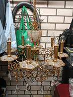 Kroonluchter kristal. Afm.hoog 100cm diameter rond 60 cm, Huis en Inrichting, Lampen | Kroonluchters, Ophalen, Zo goed als nieuw