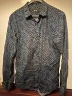 Shirt van Tiger of Sweden. Zwart-blauw maat 41 ofwel 16 (M), Ophalen of Verzenden, Zo goed als nieuw, Blauw, Halswijdte 41/42 (L)