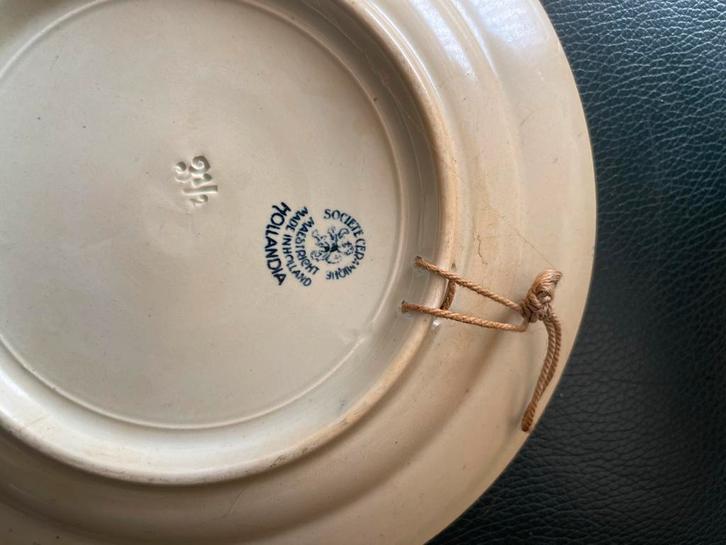 Delftsblauw Bord Societe Ceramique Schip, Antiek en Kunst, Antiek | Wandborden en Tegels, Ophalen