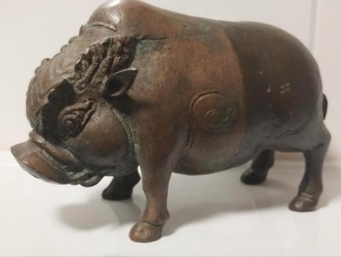 Antiek chinees brons varken boar, Antiek en Kunst, Antiek | Koper en Brons, Ophalen of Verzenden