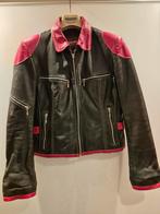 Jack leer dames zwart rood boris accent stoer gaaf 38, Kleding | Dames, Ophalen of Verzenden, Zo goed als nieuw, Maat 38/40 (M)