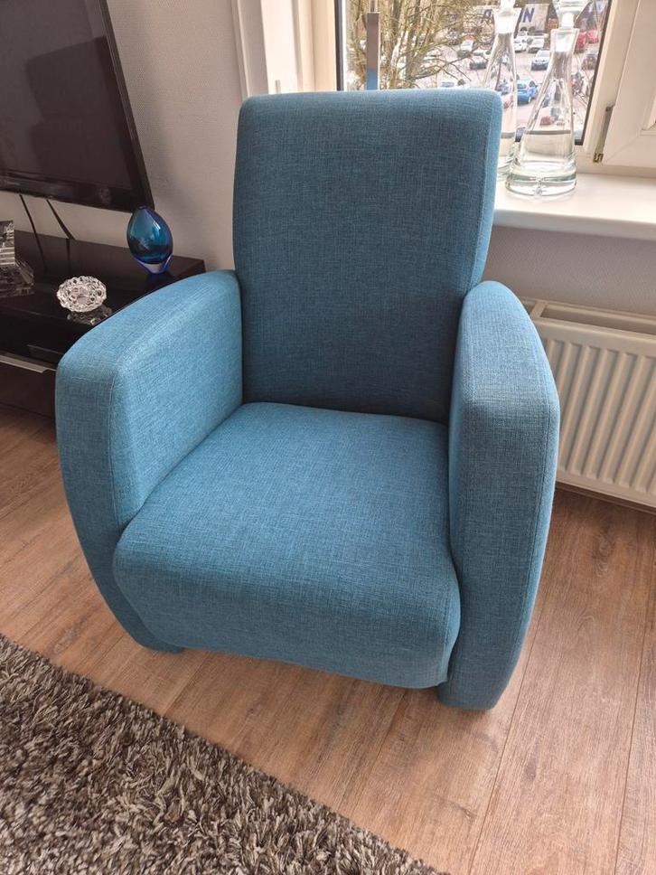 Twee comfortabele zitstoelen, Huis en Inrichting, Fauteuils, Gebruikt, Stof, 50 tot 75 cm, Minder dan 75 cm, Ophalen of Verzenden
