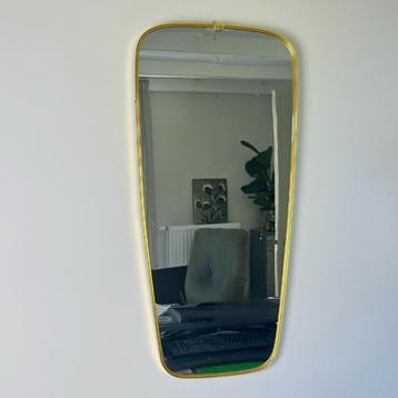 vintage wandspiegel 90 cm goud, afgeronde hoeken beschikbaar voor biedingen