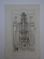 staalgravure orgel Lutherse Kerk te Amsterdam, Lemaitre 1840, Antiek en Kunst, Kunst | Etsen en Gravures, Verzenden