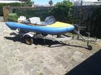 Een rubberen boot met buitenboordmotor, Watersport en Boten, Rubberboten, Gebruikt, Benzine, Minder dan 70 pk, Overige materialen