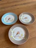 Pip Studio Floral ontbijtborden 3x., Ophalen of Verzenden, Zo goed als nieuw, Bord(en), Overige stijlen