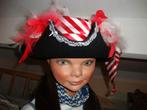 Driesteek Kapitein Piraten hoed. ZGAN., Ophalen of Verzenden, Zo goed als nieuw, Carnaval, Accessoires
