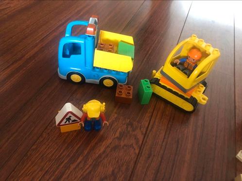Duplo truck en graafmachine set, Kinderen en Baby's, Speelgoed | Duplo en Lego, Gebruikt, Duplo, Complete set, Ophalen of Verzenden