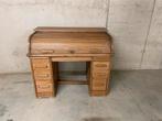 Eiken bureau met rol luik, Ophalen of Verzenden