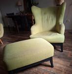 oor-fauteuil / lounge-stoel met hocker, Gebruikt, Minder dan 75 cm, 75 tot 100 cm, Stof