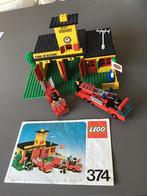 Vintage Legoset 374, Fire Station, uit 1978, bijna compleet., Antiek en Kunst, Ophalen of Verzenden