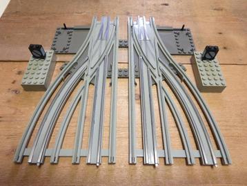 12V Rails Trein 1x R en 1x L Handbediende Wissels (7856) beschikbaar voor biedingen