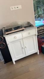 Brocante kastje /meubel met marmeren bovenblad, Ophalen, Zo goed als nieuw, 25 tot 50 cm, 50 tot 100 cm