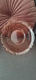 Vintage schaal van rose glas €7,50, Ophalen