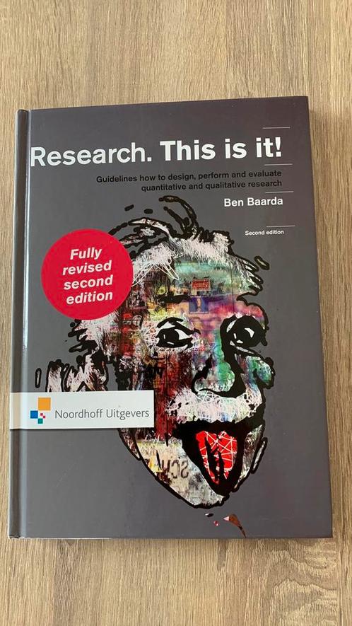 Ben Baarda - Research. This is it!, Boeken, Studieboeken en Cursussen, Nieuw, HBO, Alpha, Ophalen of Verzenden