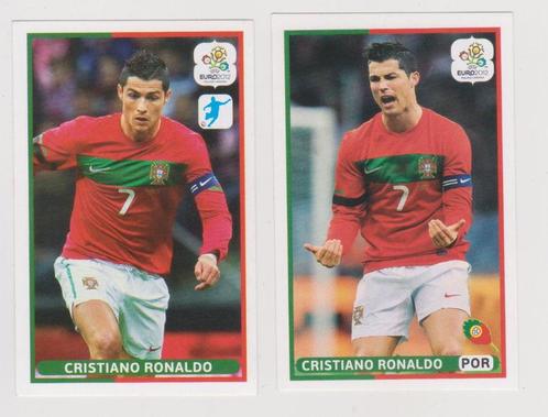 Panini stickers Euro 2012; 2x Cristiano Ronaldo, Verzamelen, Sportartikelen en Voetbal, Zo goed als nieuw, Poster, Plaatje of Sticker