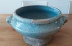 Turquoise Gecraqueleerde Schaal, Antiek en Kunst, Ophalen of Verzenden
