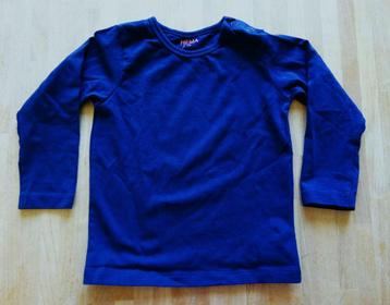 2x Hema T-shirt longsleeve blauw lange mouwen maat 74 beschikbaar voor biedingen