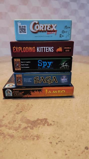 Pakket van 5 spellen o.a. Exploding Kittens beschikbaar voor biedingen