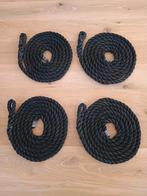 Set 4 x Fenderlijn 2,5 meter 10 mm zwart, Ophalen of Verzenden, Zo goed als nieuw, Lijn of Blok