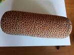 ZGAN Sier kussen cylinder panter print bruin zwart, Huis en Inrichting, Ophalen of Verzenden, Zo goed als nieuw, Bruin, Cilindervormig