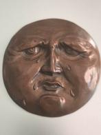 Antiek handgeslagen koperen plaquette, Ophalen of Verzenden, Overige materialen