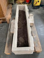 Decoratieve vintage betonnen plantenbak, Tuin en Terras, Bloembakken en Plantenbakken, Ophalen, Gebruikt, 100 cm of meer, Tuin