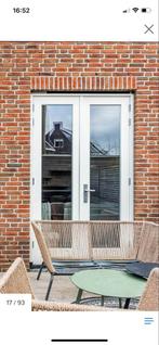 Dubbele openslaande deuren, wit, HR++ glas, Doe-het-zelf en Verbouw, Deuren en Horren, Ophalen, Gebruikt, Buitendeur, Hout