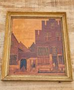 Het Straatje Johannes Vermeer - schilderij, Antiek en Kunst, Kunst | Schilderijen | Klassiek, Ophalen of Verzenden