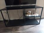 Stijlvol TV Meubel met 2 Planken, Ophalen, 100 tot 150 cm, Zo goed als nieuw, Metaal