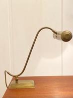 Vintage jaren 70 Chericoni (It) messing bureau- of pianolamp, Ophalen, Gebruikt, Metaal, Minder dan 50 cm