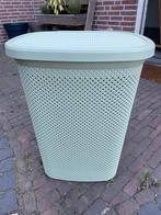 Groene Wasmand met Deksel, Ophalen, Zo goed als nieuw, Rond, Kunststof