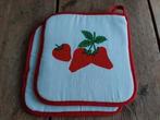 Pannenlappen NIEUW 16x16cm retro fruit, Ophalen of Verzenden, Nieuw, Rood, Overige typen