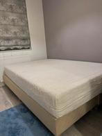 Twee persoonsbed gratis, Huis en Inrichting, Slaapkamer | Boxsprings, Ophalen, Gebruikt, Tweepersoons, Beige