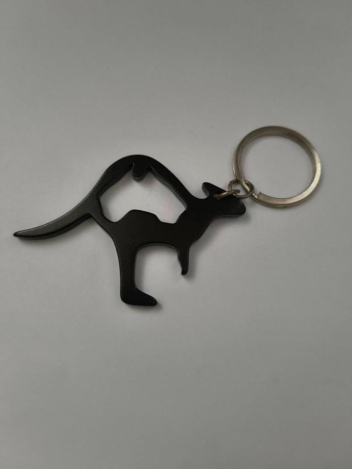 Kangoeroe sleutelhanger (zwart), Verzamelen, Sleutelhangers, Nieuw, Dier of Natuur, Ophalen of Verzenden