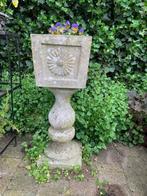2 tuinconsoles pilaren zuilen met plantenbak, Ophalen, Gebruikt, Beton, 60 cm of meer