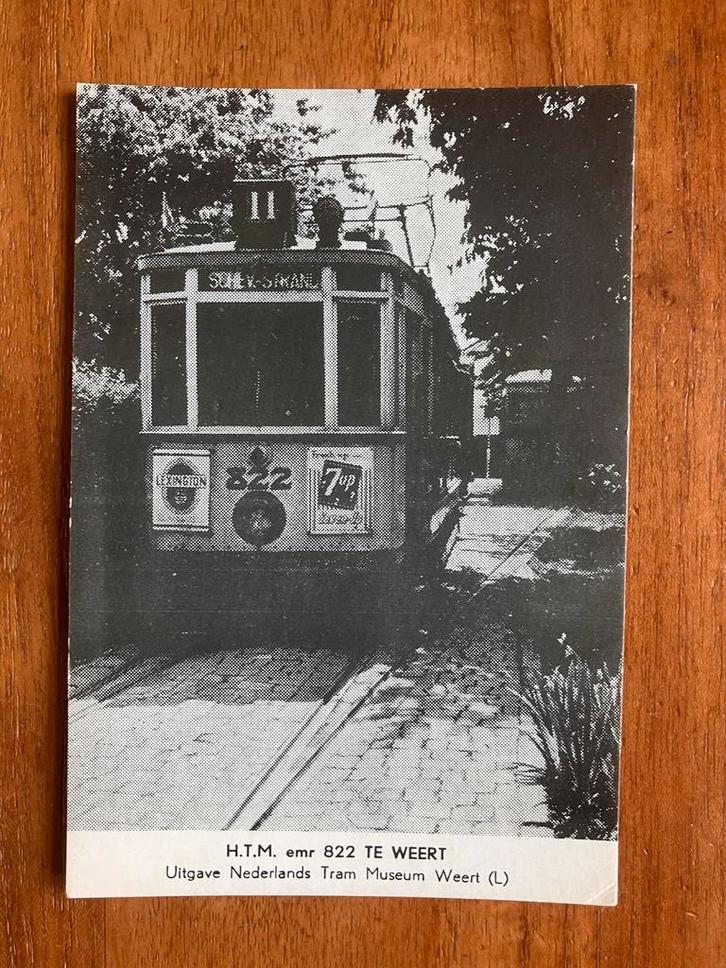 Oude Tram Kaart - H.T.M. emr 822 TE WEERT, Verzamelen, Spoorwegen en Tramwegen, Tram, Kaart of Prent, Ophalen of Verzenden